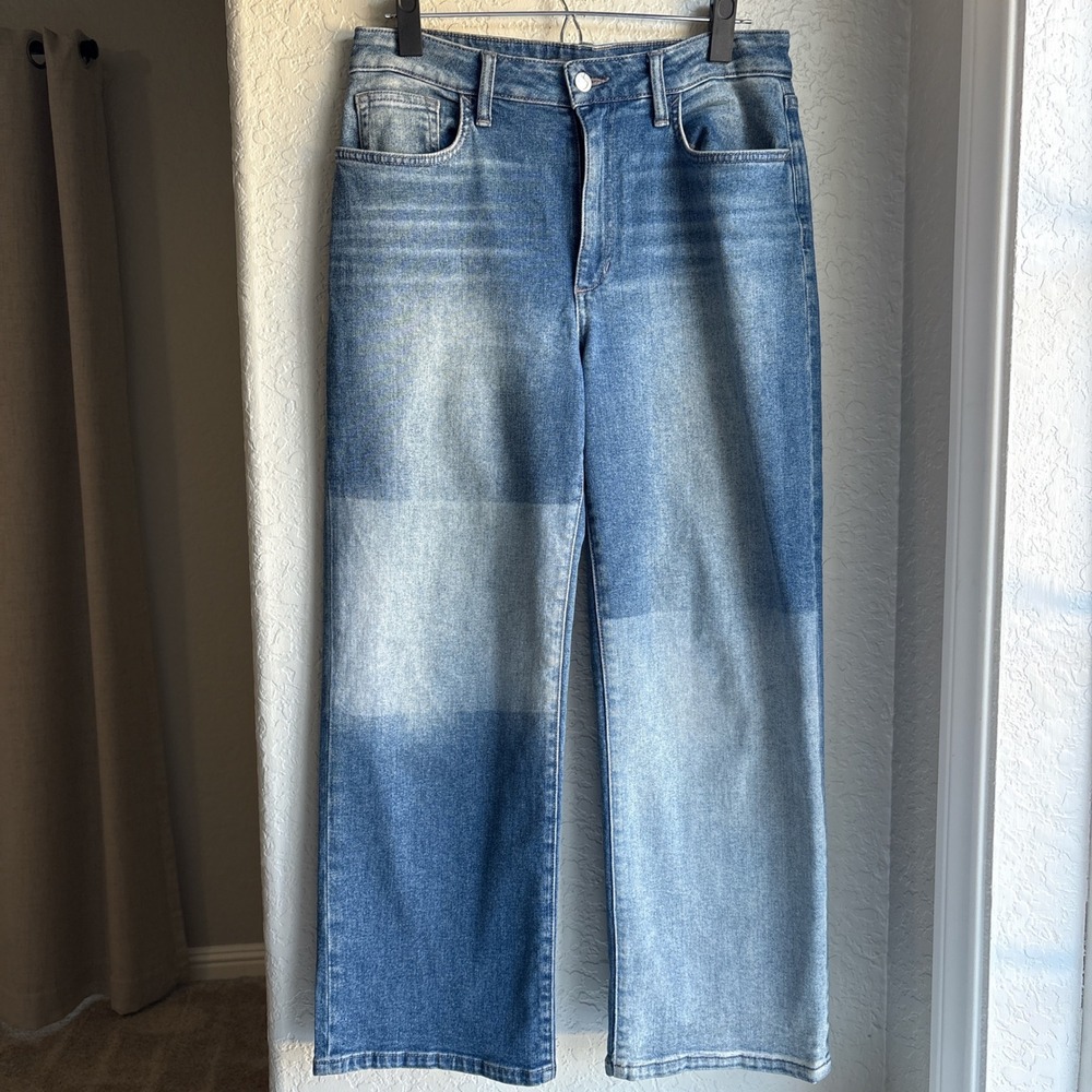 Joe's Jeans Womens 28 High Rise Straight Leg Soft Colorblock Two Tone Denim‎